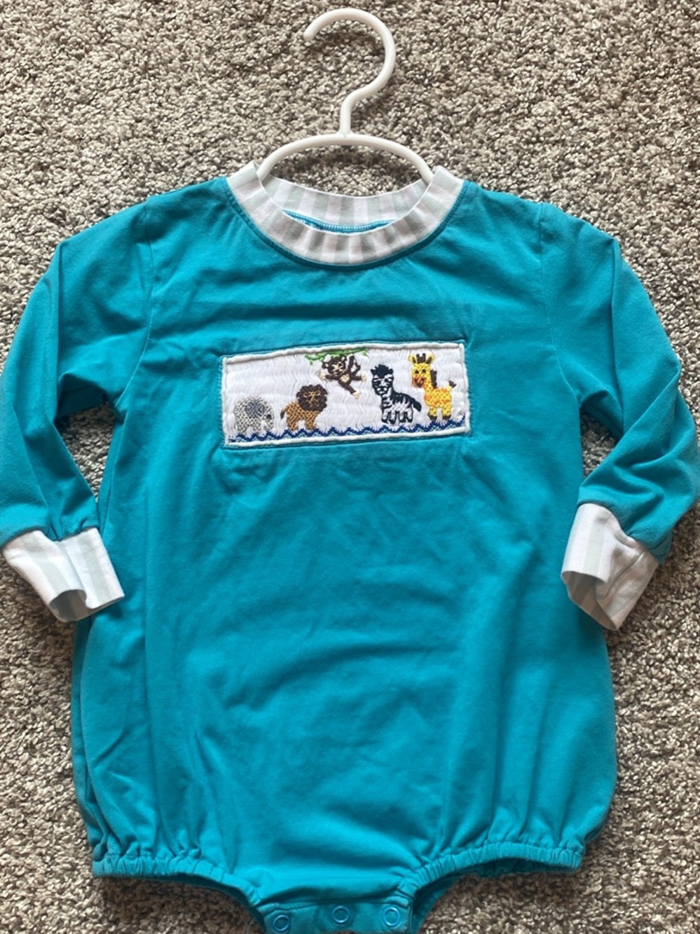 Baby Boys' Animal Smocked Bodysuit